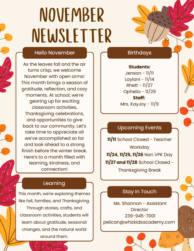 November Newsletter