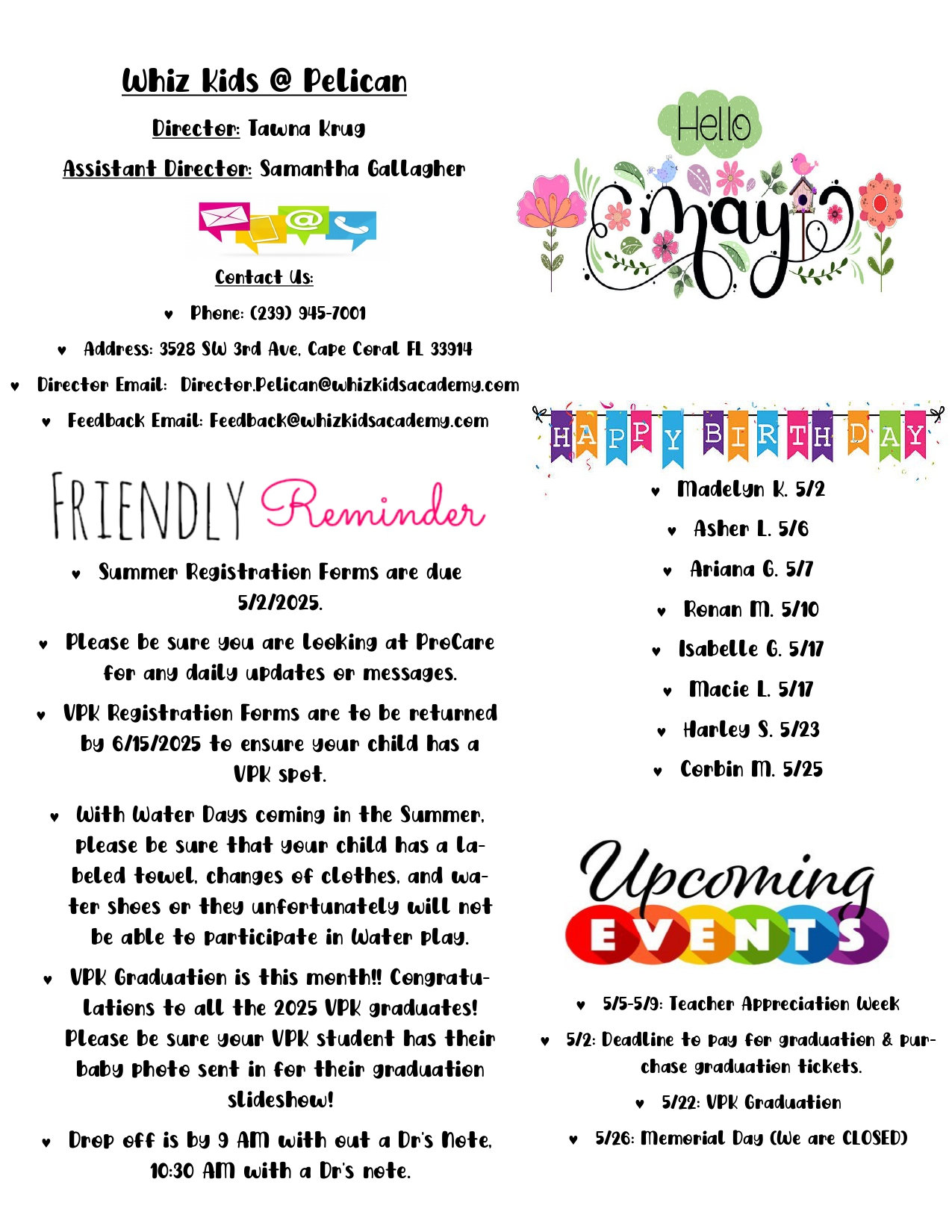 May Newsletter